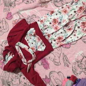 Baby girl hoodie set so cute